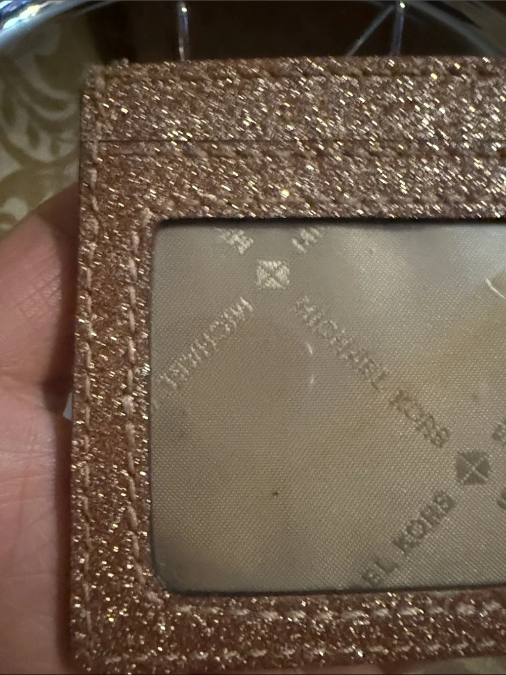 Michael Kors Travel Glitter Card Case EUC